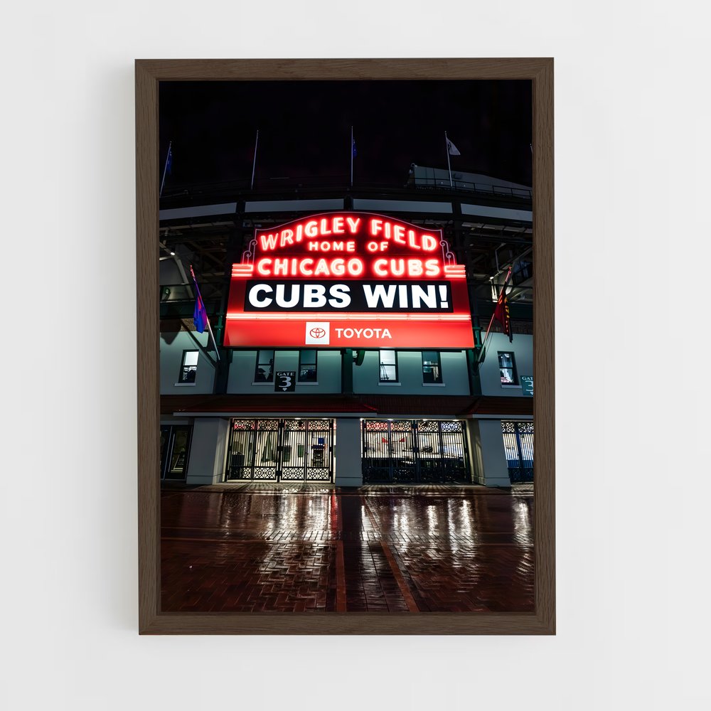 Poster Wrigley Field Glow – affiche Baseball (vue 5)